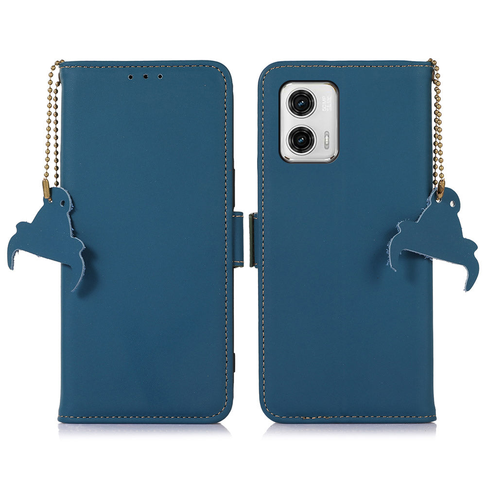 For Motorola Moto G73 5G Phone Stand Case Genuine Cow Leather RFID Blocking Wallet Phone Cover For Motorola Moto G73 5G Phone Stand Case Genuine Cow Leather RFID Blocking Wallet Phone Cover